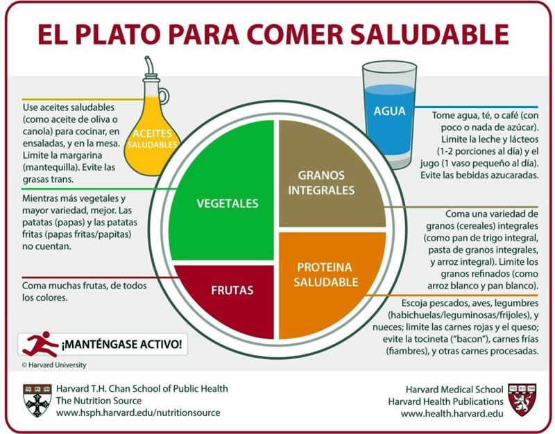 El plato saludable de Harvard El plato saludable de Harvard